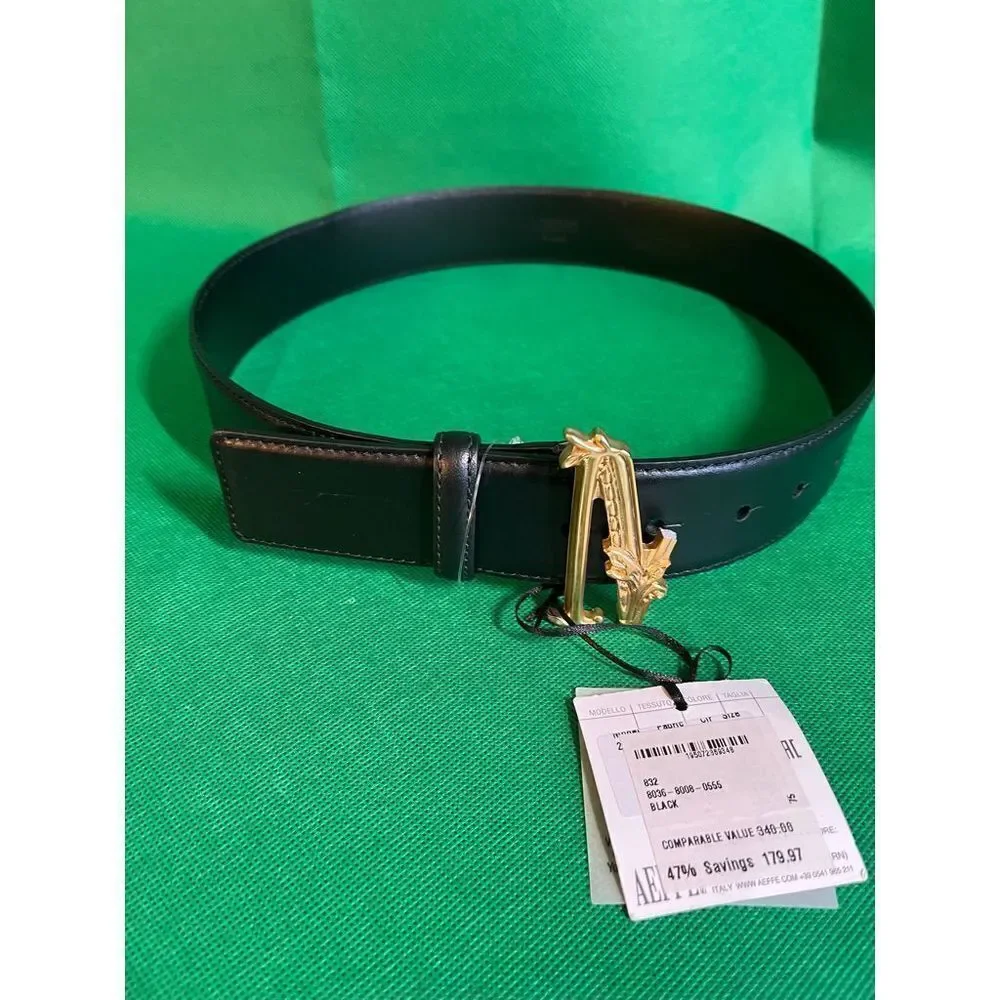 Moschino Couture Woman Black Leather Belt
